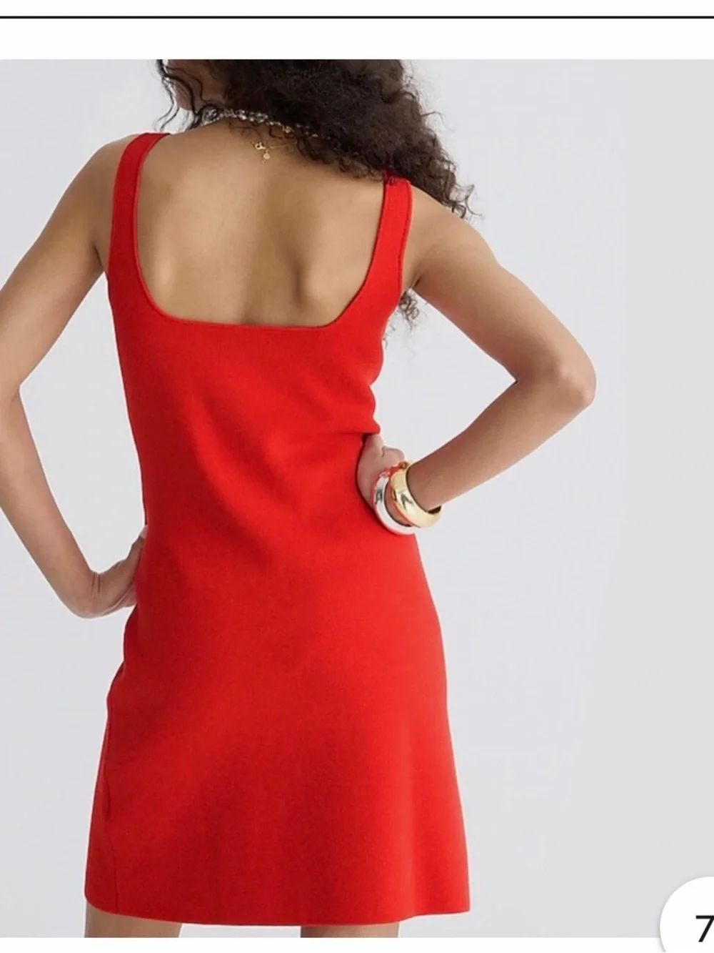 J. Crew Red Square Neck Sleeveless Mini Dress